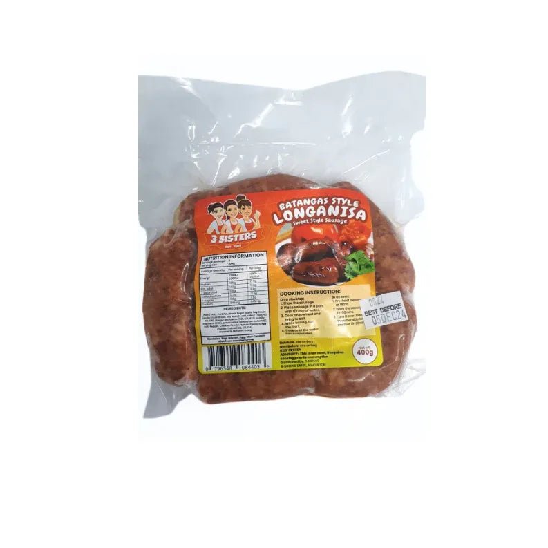 3 sisters Longanisa Batangas 400g - Golden Buffalo Grocery Store