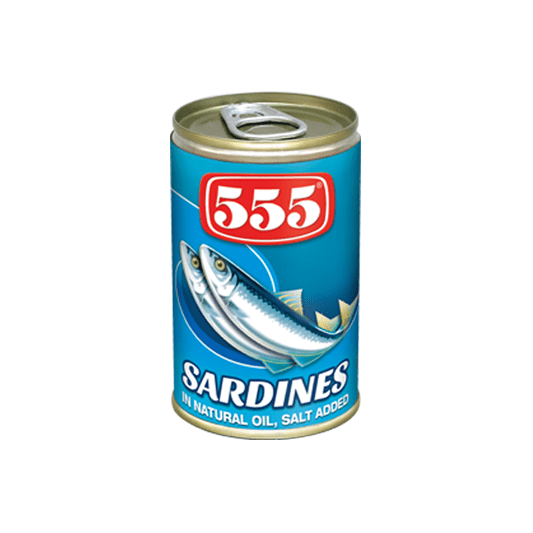 555 Sardines in Natural Oils 155g - Golden Buffalo Grocery Store