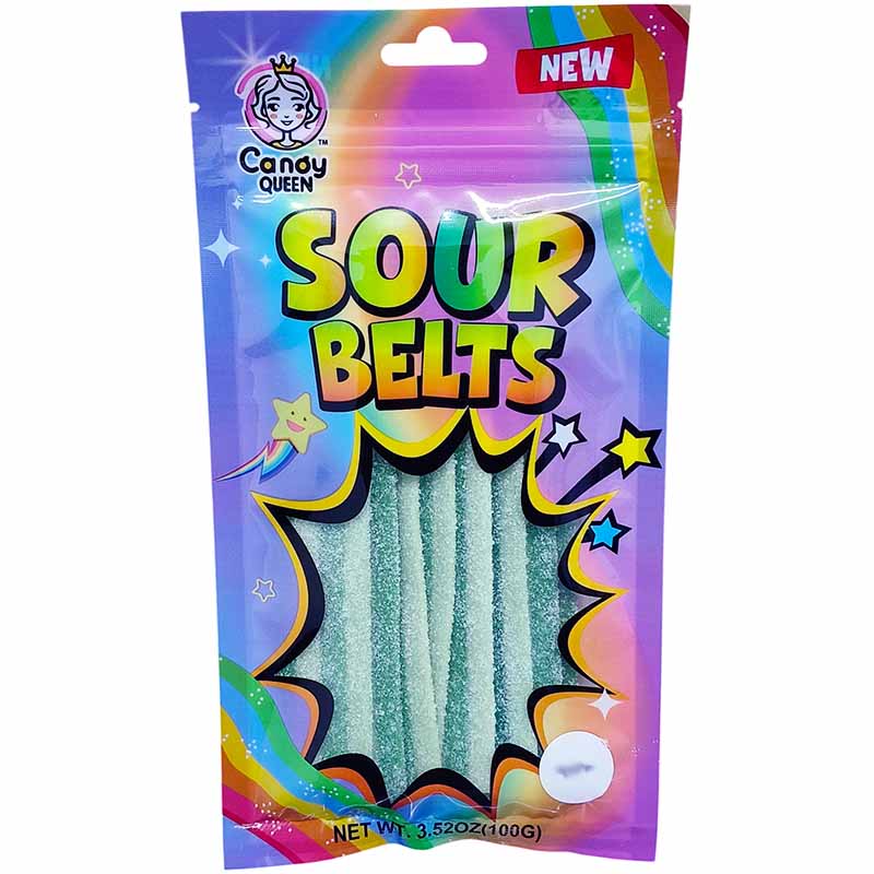 Candy Queen Sour Belt Blue Raspberry 100gm