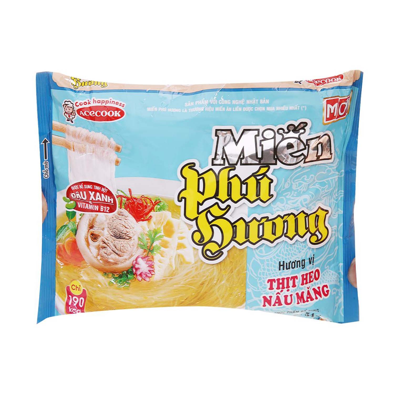 Acecook Mien Phu Huong - Bamboo Cooked with Meat Flavour 54g - Golden Buffalo Grocery Store
