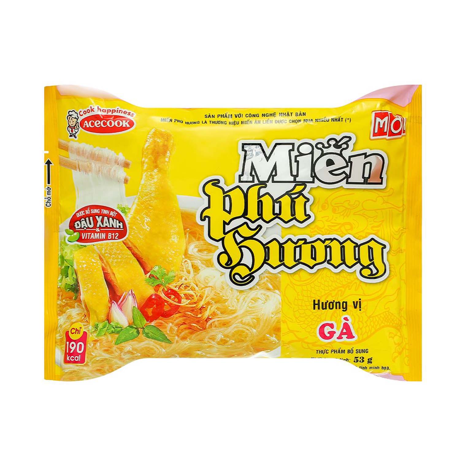 Acecook Mien Phu Huong - Chicken 60g - Golden Buffalo Grocery Store