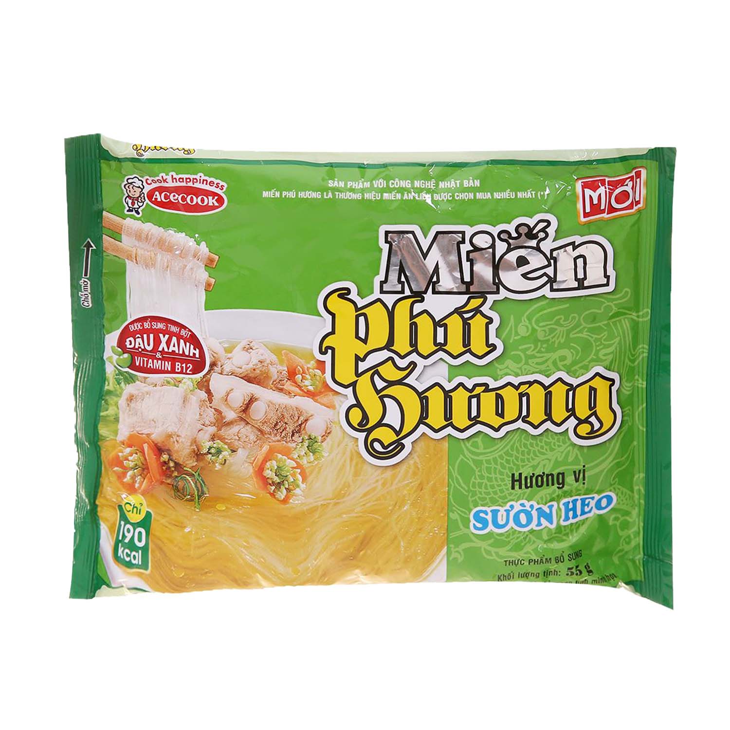 Acecook Mien Phu Huong - Spareribs Flavour 55g - Golden Buffalo Grocery Store