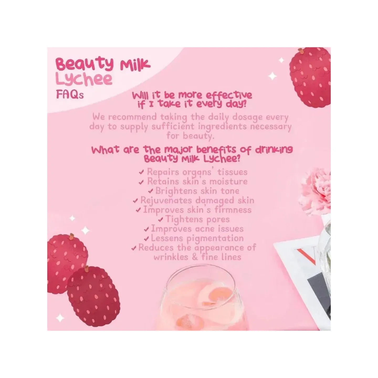 Beauty Milk Japanese Lychee 18g x 10 - Golden Buffalo Grocery Store