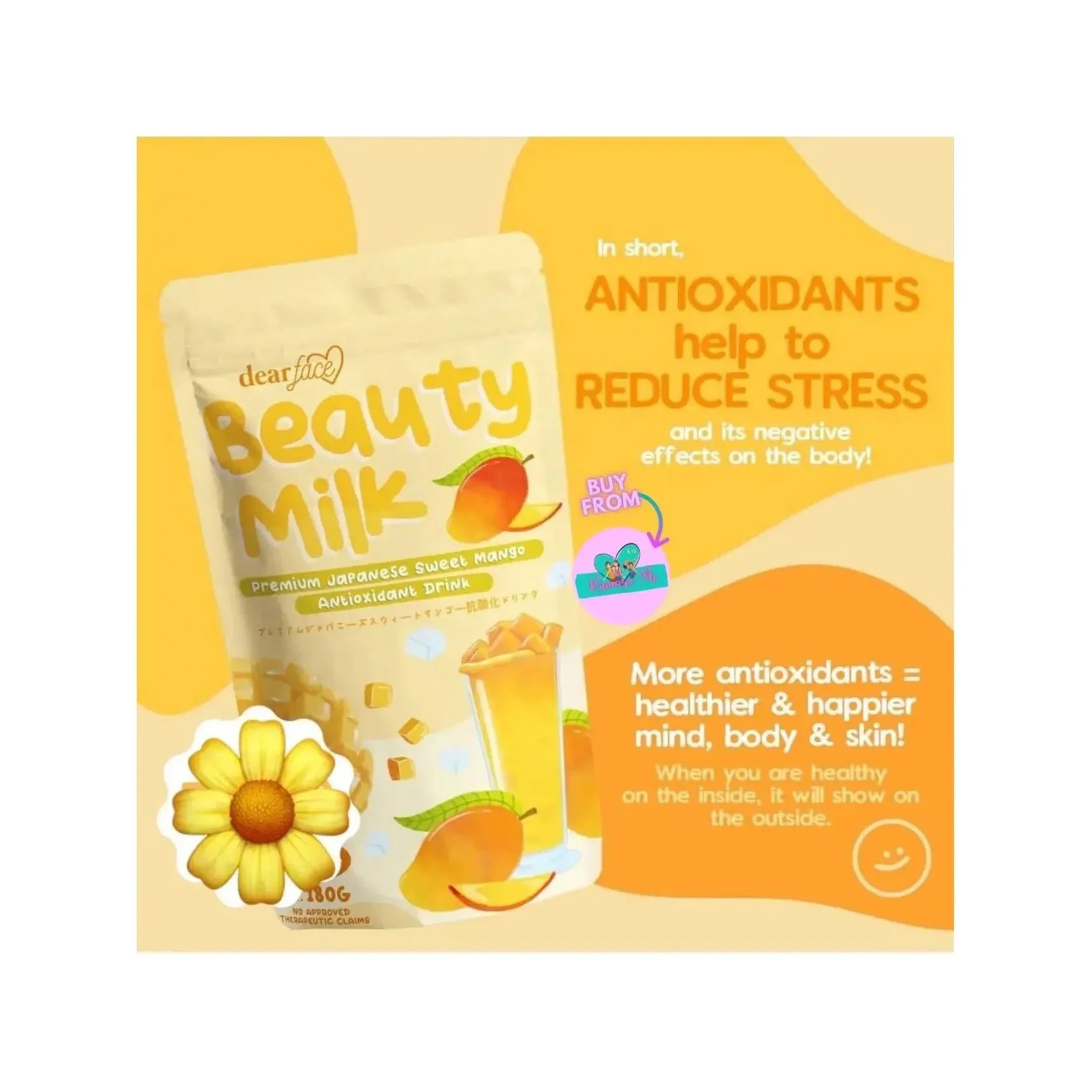 Beauty Milk Sweet Mango 18g x 10 - Golden Buffalo Grocery Store