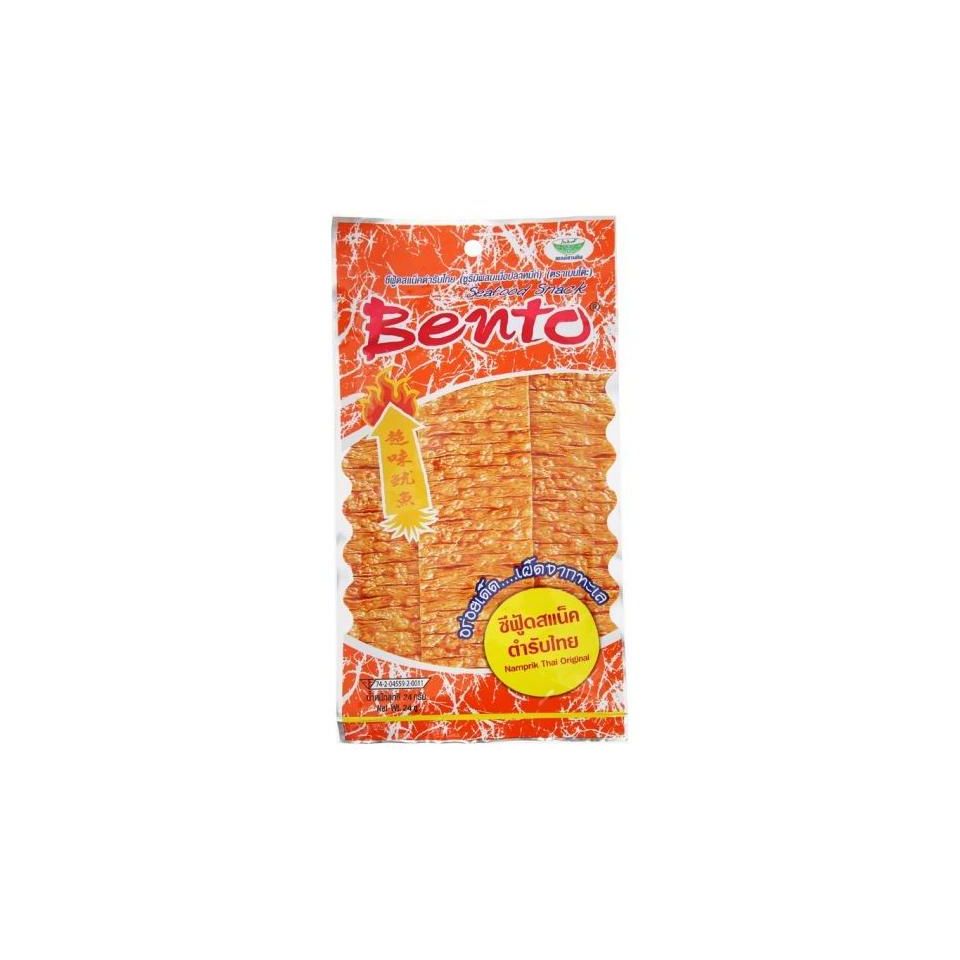 Bento Squid Seafood Snack - Namprik Thai Chili 18g (Orange) - Golden Buffalo Grocery Store