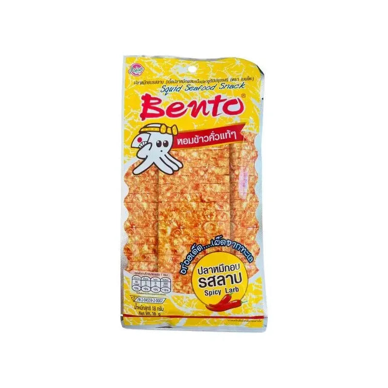 Bento Squid Seafood Snack - Spicy Larb Thai Chili 18g (Yellow) - Golden Buffalo Grocery Store