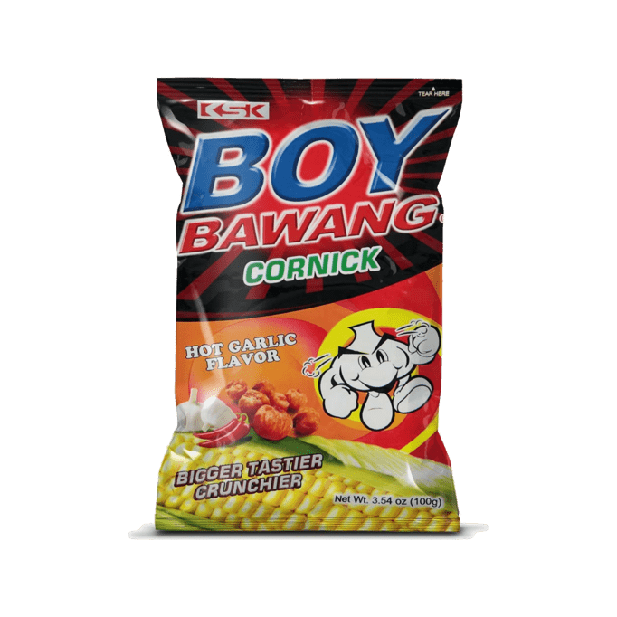 Boy Bawang Cornicks Hot Garlic Flavour 90g - Golden Buffalo Grocery Store