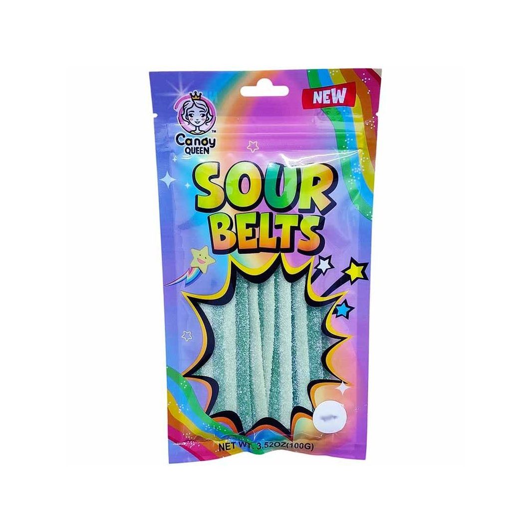 Candy Queen Sour Belt Blue Raspberry 100gm - Golden Buffalo Grocery Store