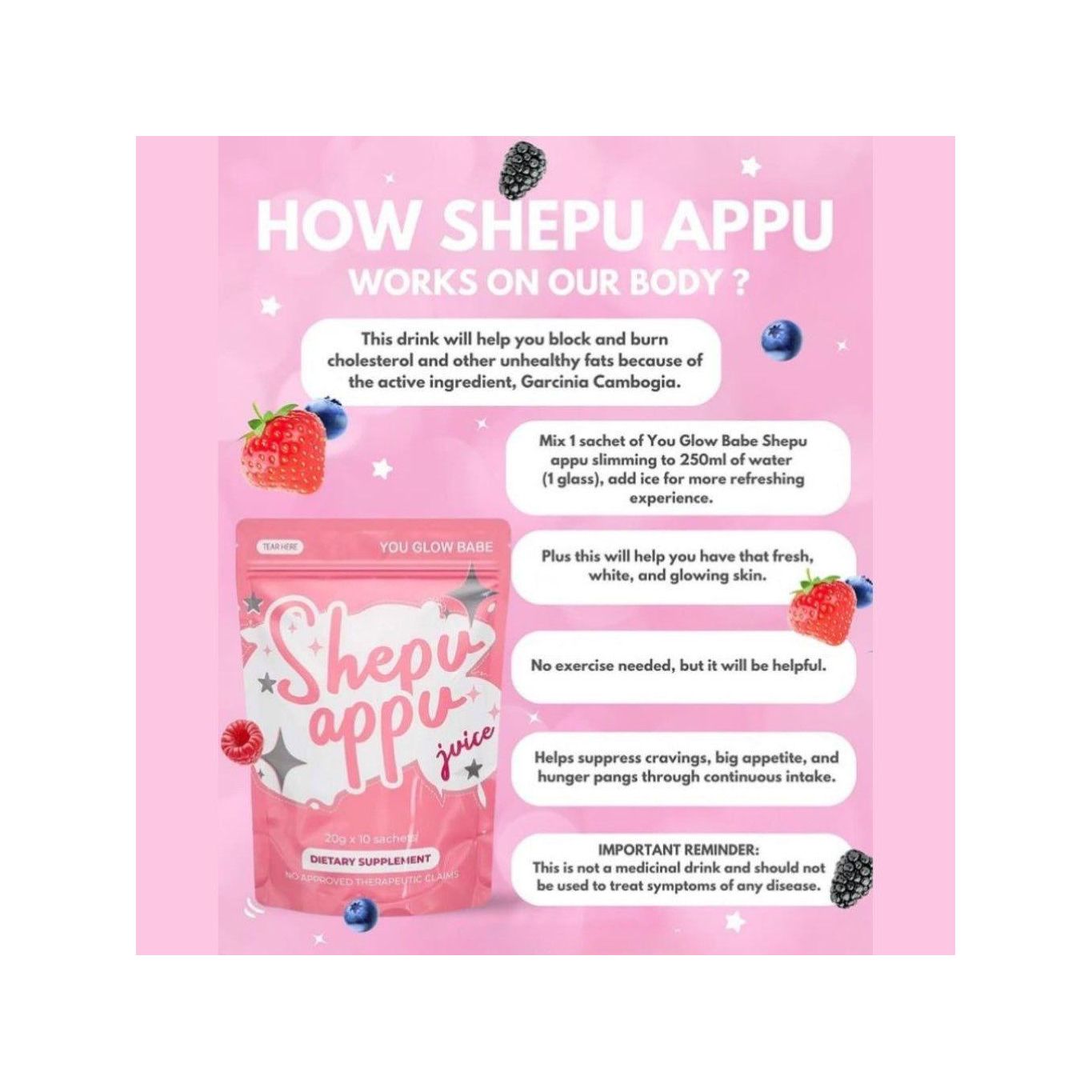Shepu Appu Juice 15g x 10 - Golden Buffalo Grocery Store