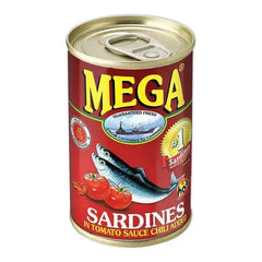 Mega Sardines in Tomato Sauce with Chili 155g - Golden Buffalo Grocery Store