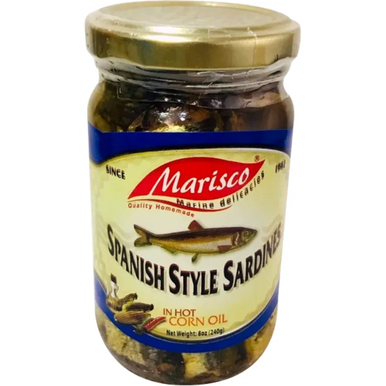 Marisco Blue Spanish Style Sardines in Hot Corn Oil 240g