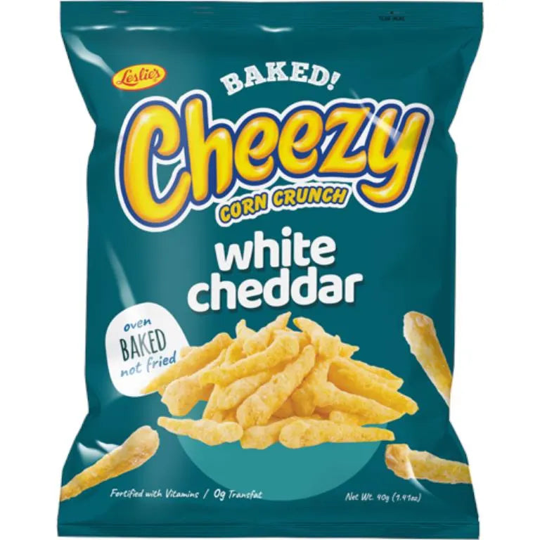 Leslie's Cheezy Baked White Cheddar 40g