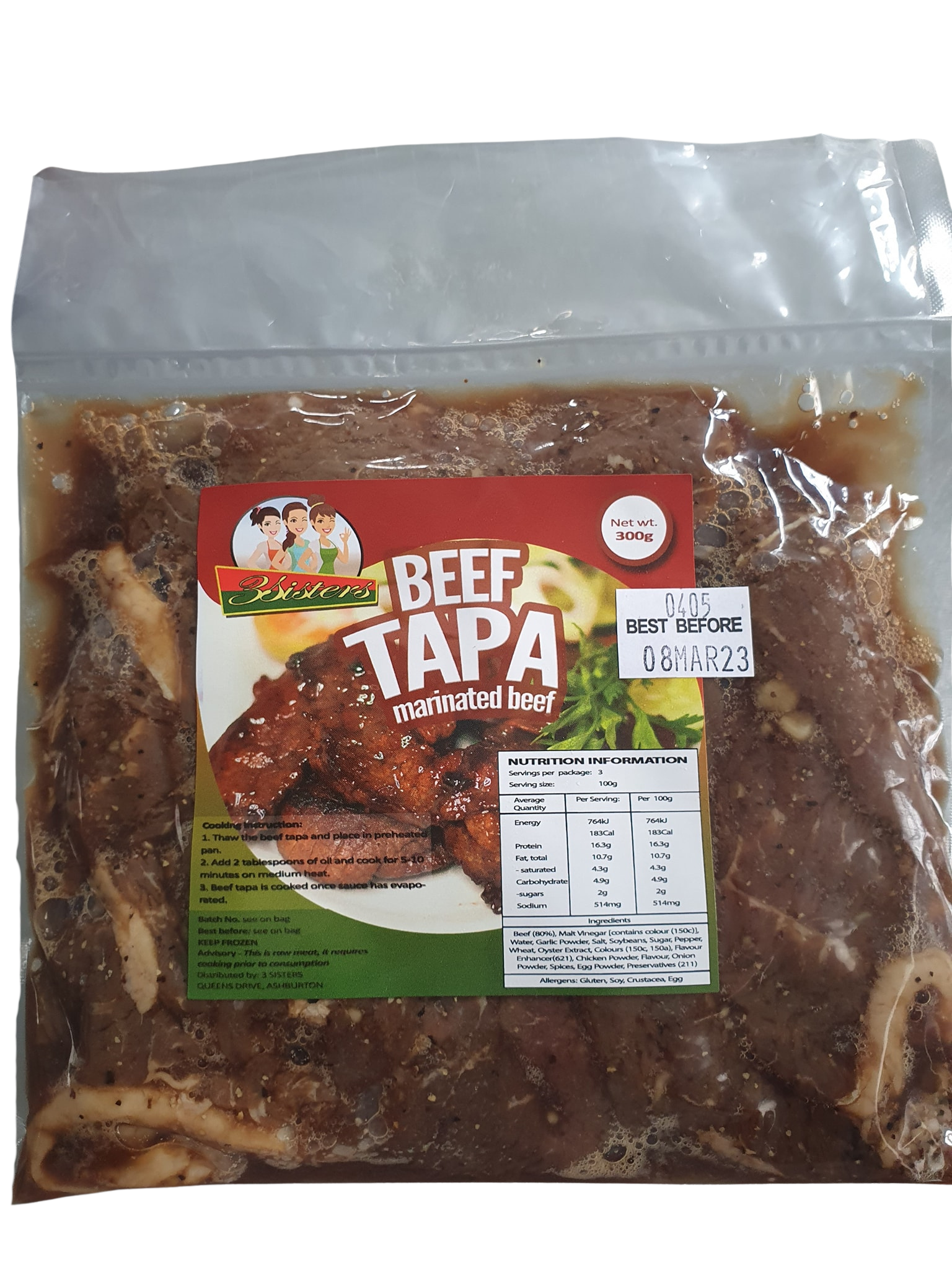 3 Sisters Frozen Beef Tapa 300g