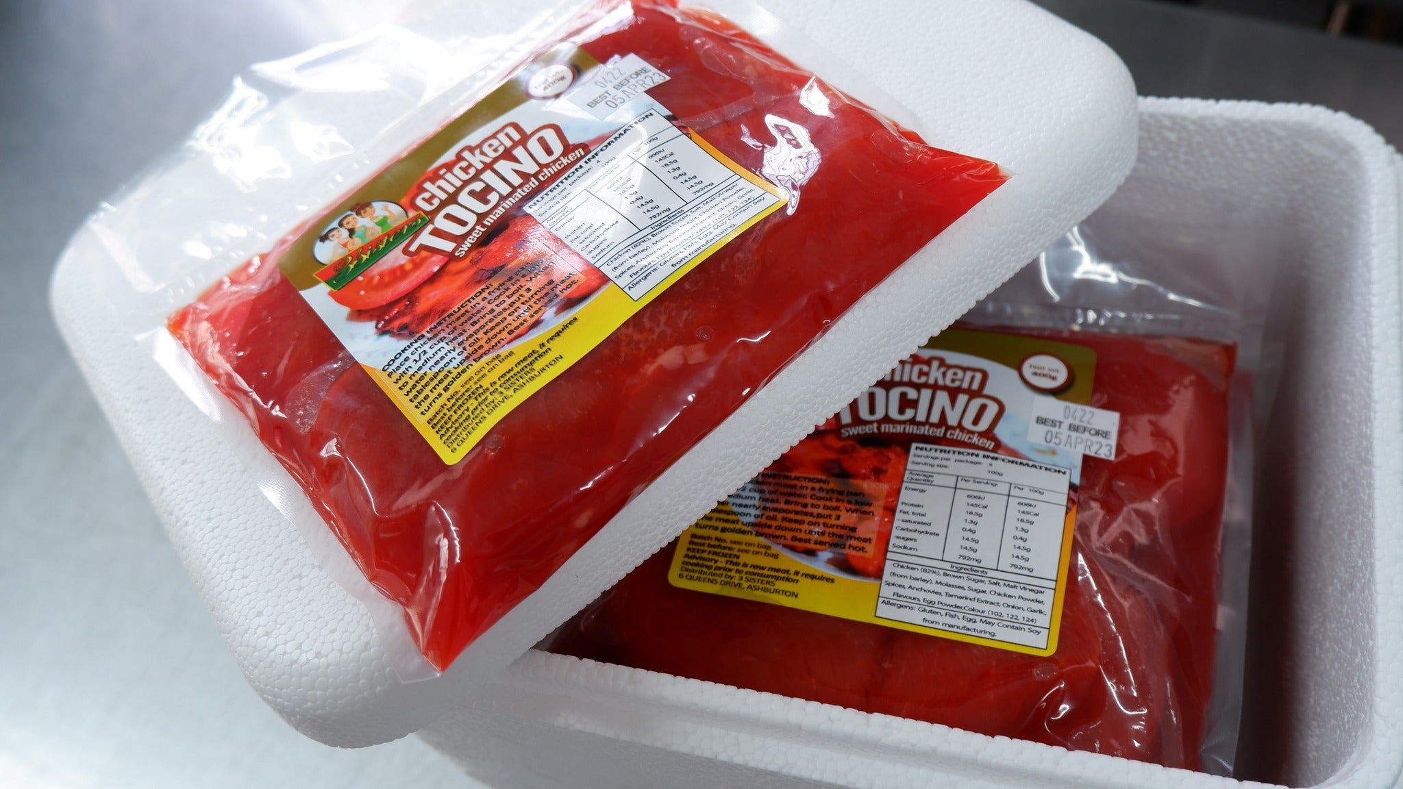 3 Sisters Frozen Chicken Tocino 400g