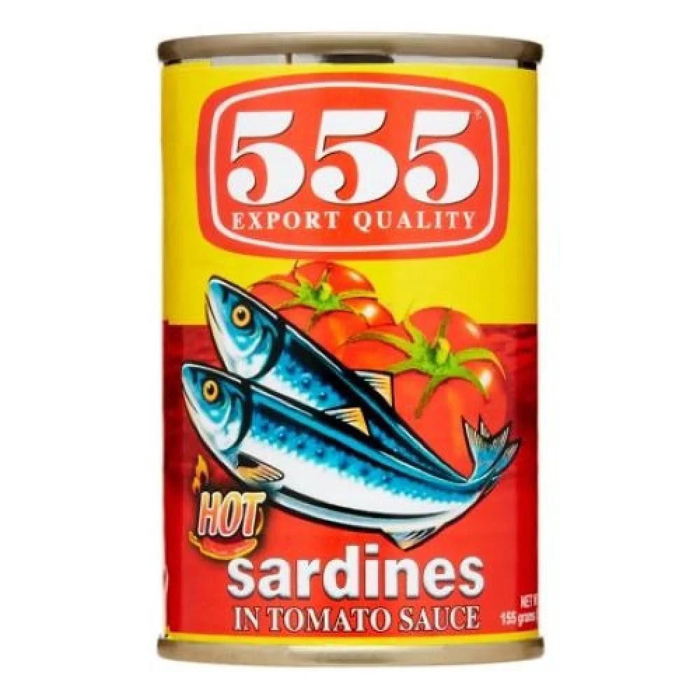 555 Sardines in Chili Tomato sauce 155g - Golden Buffalo Grocery Store