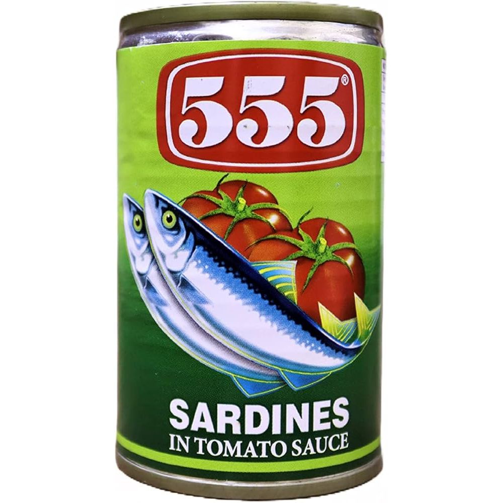 555 Sardines in Tomato Sauce 155g - Golden Buffalo Grocery Store