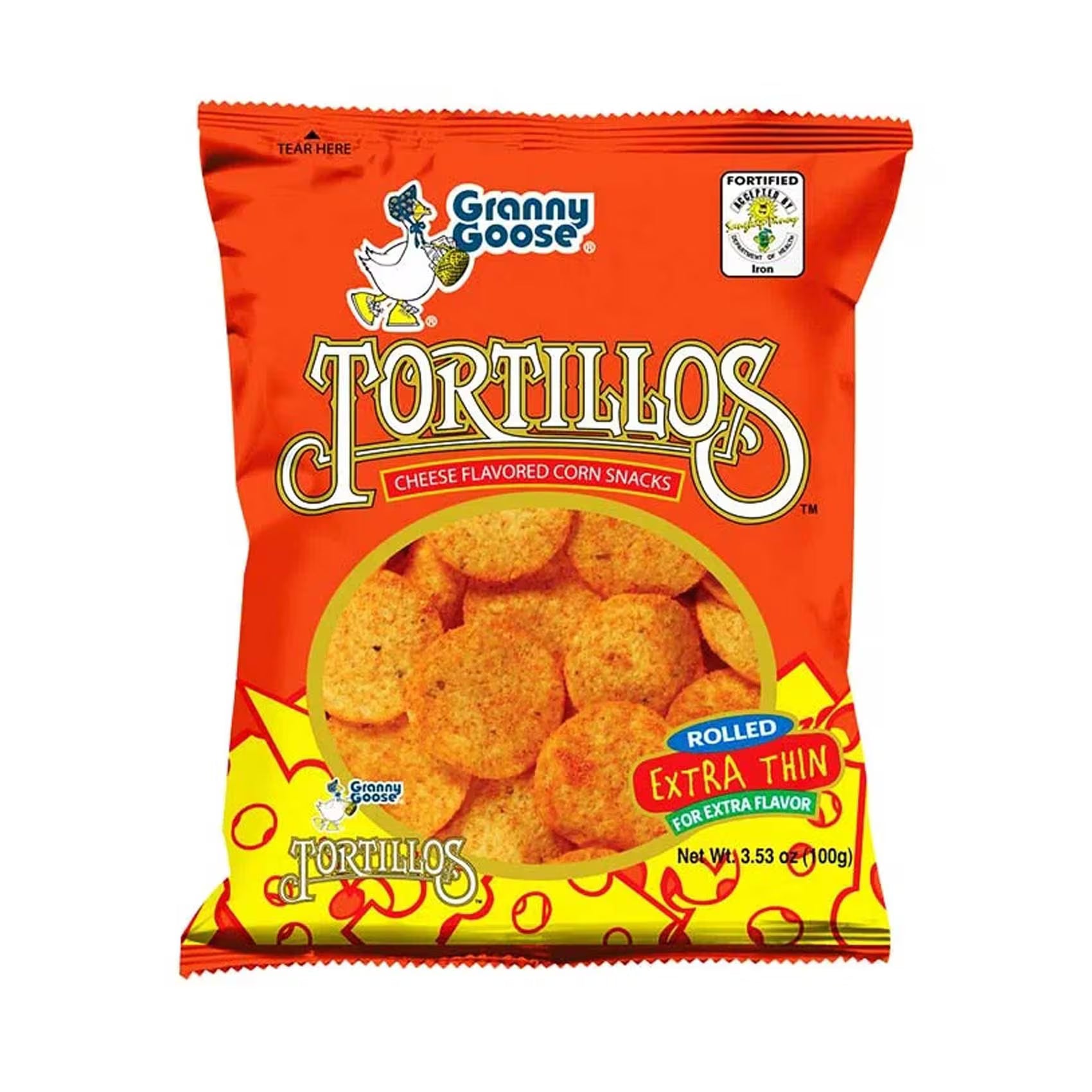Granny Goose Tortillos - Cheese 100g