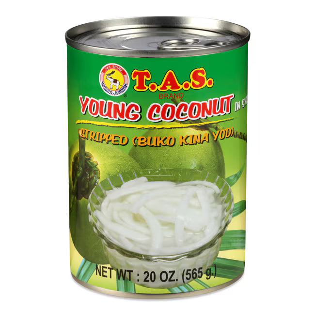 TAS Young Coconut Strips in Syrup (Buko Kina Yod) 565g