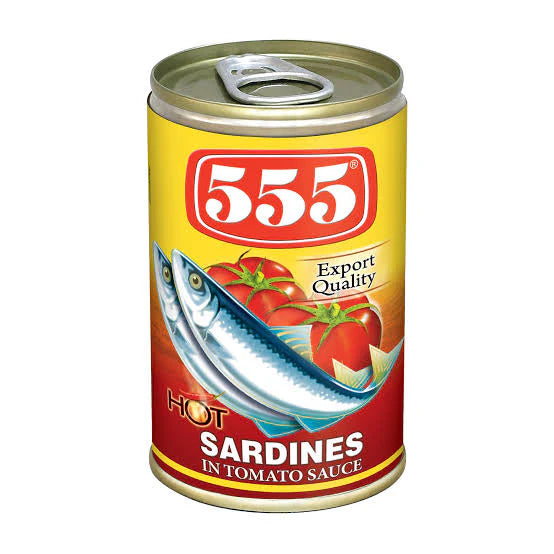 555 HOT Sardines in Tomato Sauce with Chili 425g