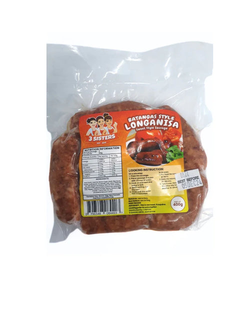 3 sisters Longanisa Batangas 400g