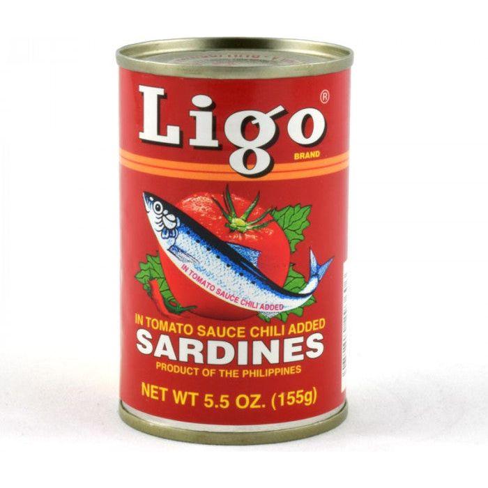 Ligo Sardines in Tomato Sauce Chili Added 155g - Golden Buffalo Grocery Store