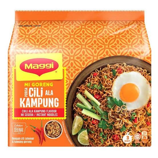 Maggi Mi Goreng Kampung Chili Noodle 77g x 5 - Golden Buffalo Grocery Store