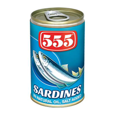 555 Sardines in Natural Oils 155g - Golden Buffalo Grocery Store