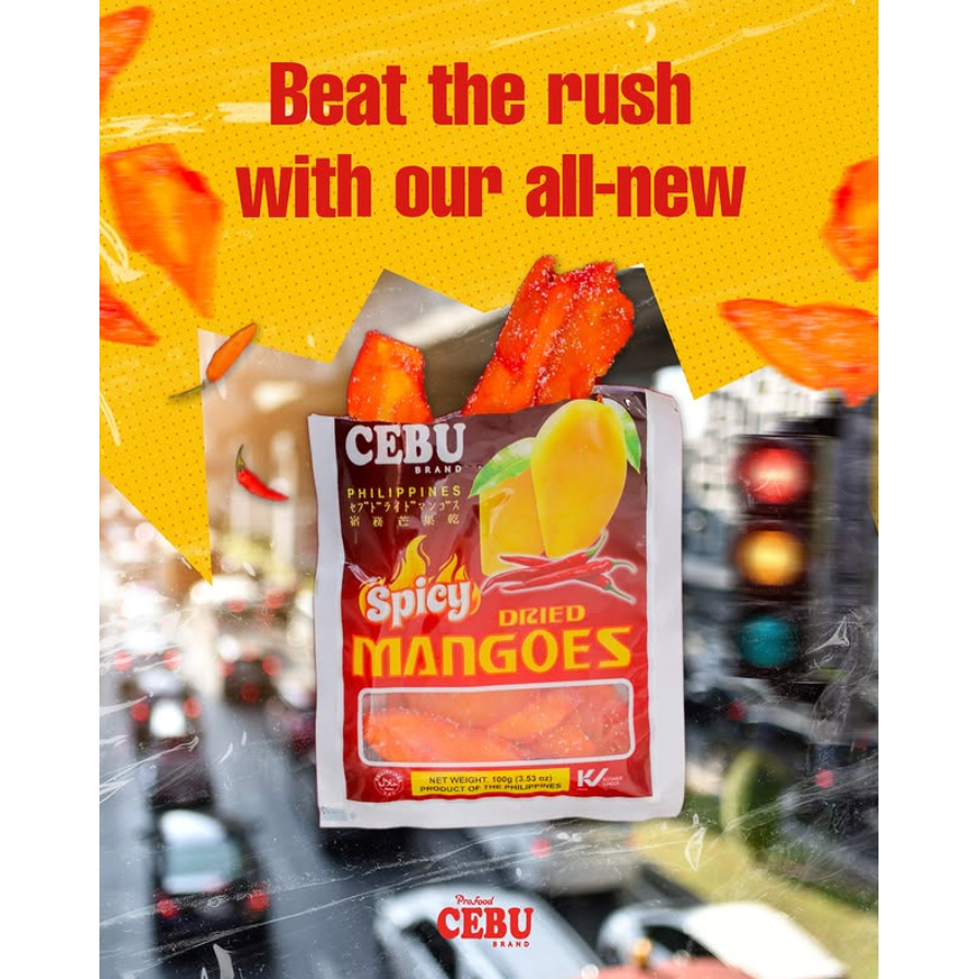 Profood Cebu Brands Spicy Dried Food Mango 100g