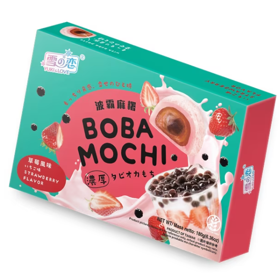 Yuki & Love Boba Mochi Lychee 180g