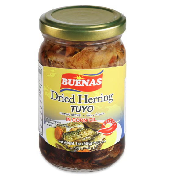 Buenas Dried Herring Tuyo (Spicy) in Oil 240g
