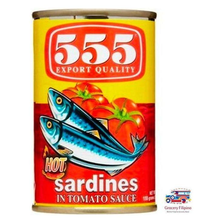 555 Sardines in Chili Tomato sauce  155g - Golden Buffalo Grocery Store