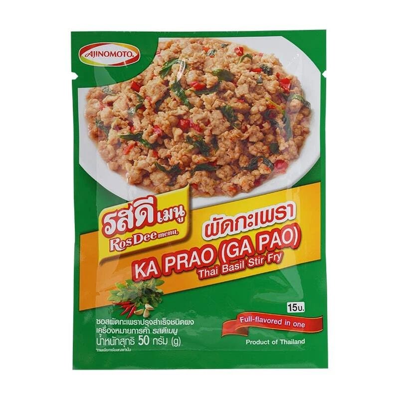 Ajinomoto Rosdee Thai Basil Stir Fry Powder 50g Ka Prao - Golden Buffalo Grocery Store
