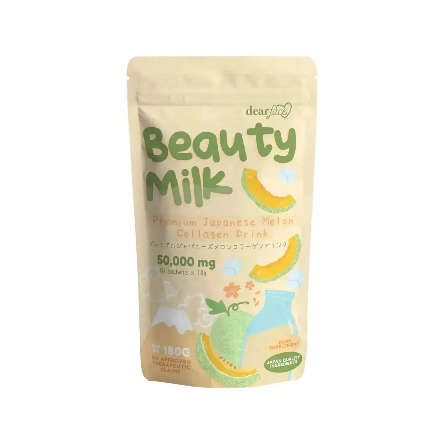 Beauty Milk Japanese Melon 18g x 10 - Golden Buffalo Grocery Store