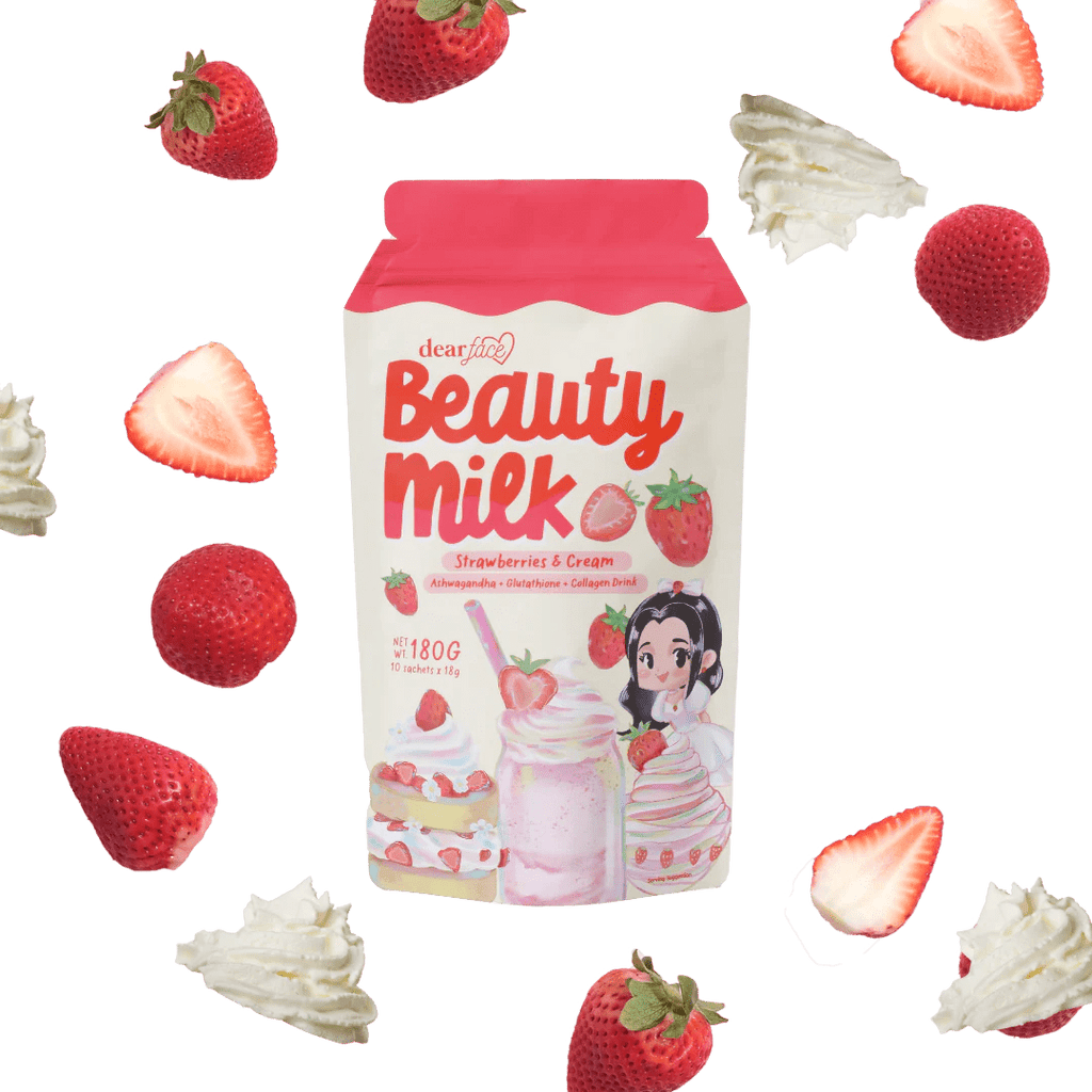 Beauty Milk Strawberry & Cream 18g x 10 - Golden Buffalo Grocery Store