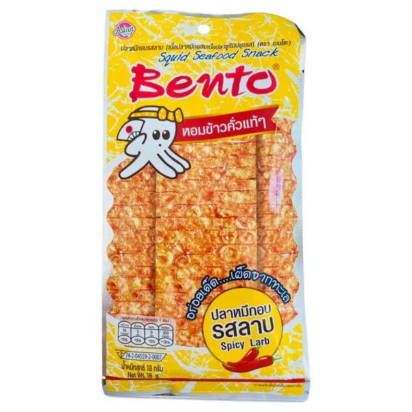 Bento Squid Seafood Snack - Spicy Larb Thai Chili 18g (Yellow) - Golden Buffalo Grocery Store