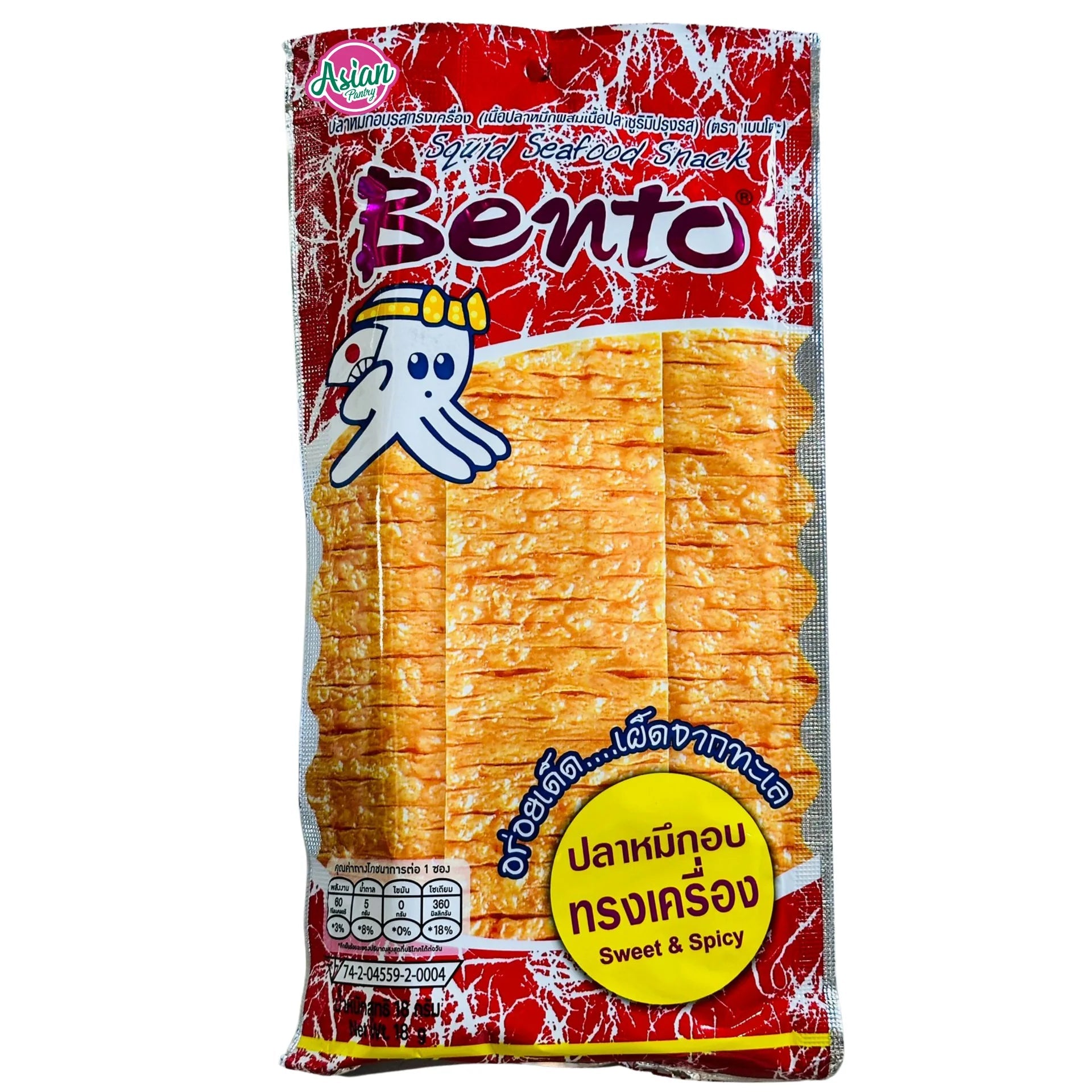 Bento Squid Seafood Snack - Sweet & Spicy 18g (Red) - Golden Buffalo Grocery Store