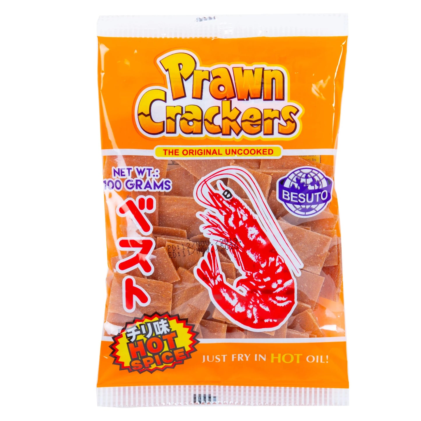Besuto Prawn Cracker The Original Uncooked Hot Spice - Golden Buffalo Grocery Store
