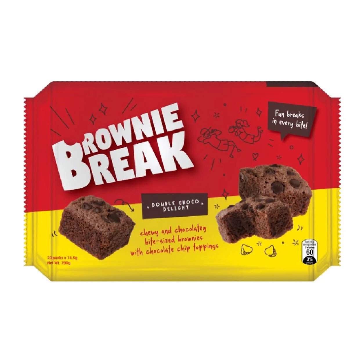 Brownie Break Double Choco 14.5g x 20 - Golden Buffalo Grocery Store