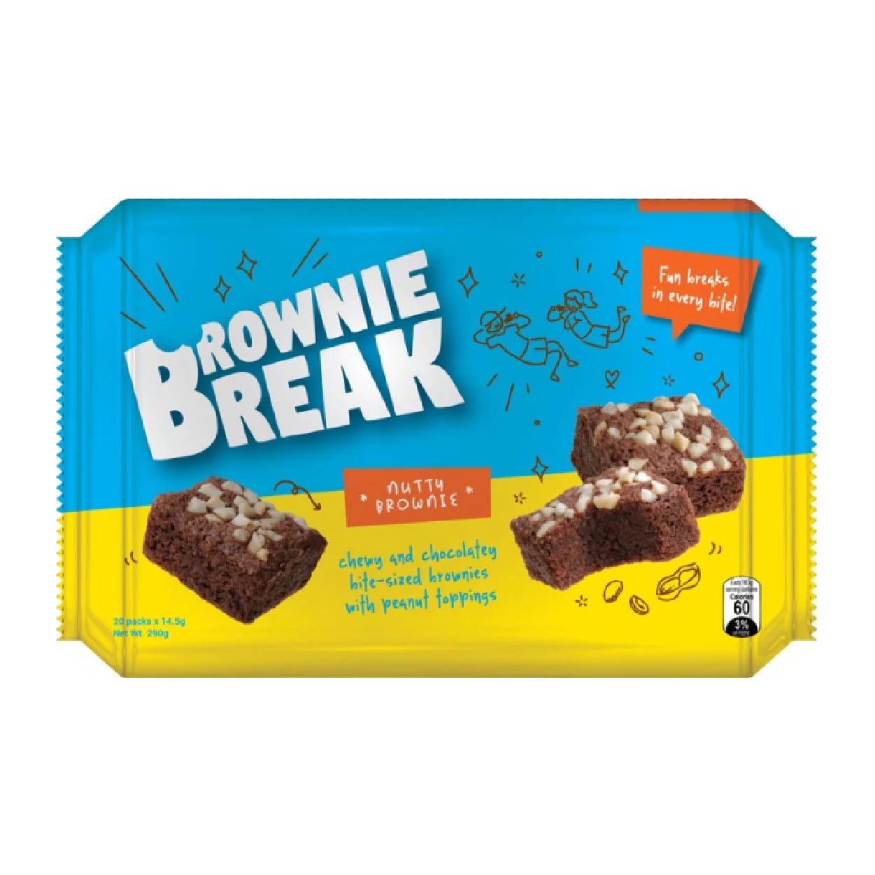 Brownie Break Nutty Brownie 14.5g x 20 - Golden Buffalo Grocery Store