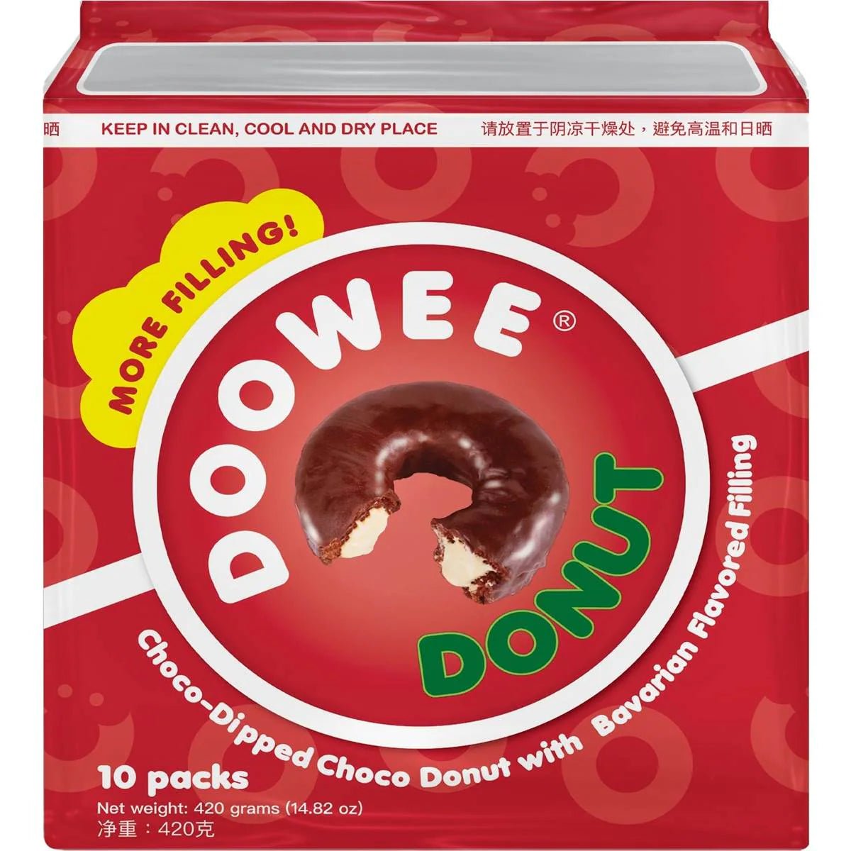 Doowee Donut Choco 420g - Golden Buffalo Grocery Store