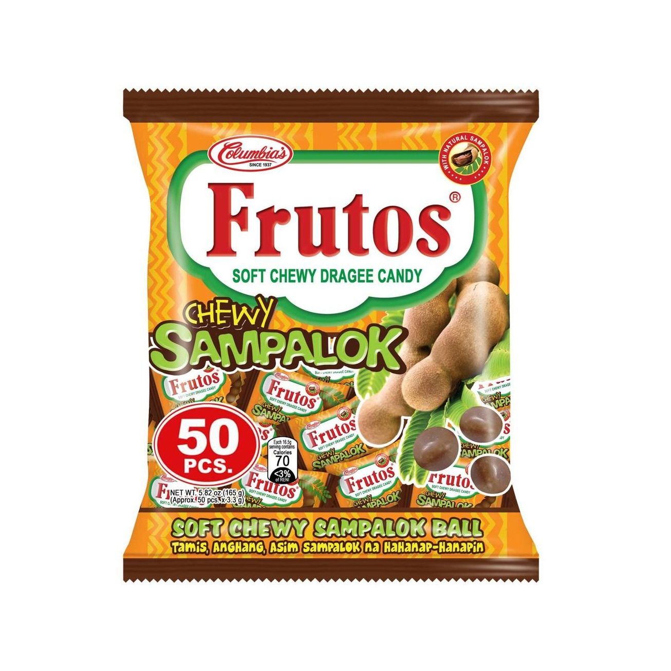 Frutos Chewy Sampalok 3.3g x 50 - Golden Buffalo Grocery Store