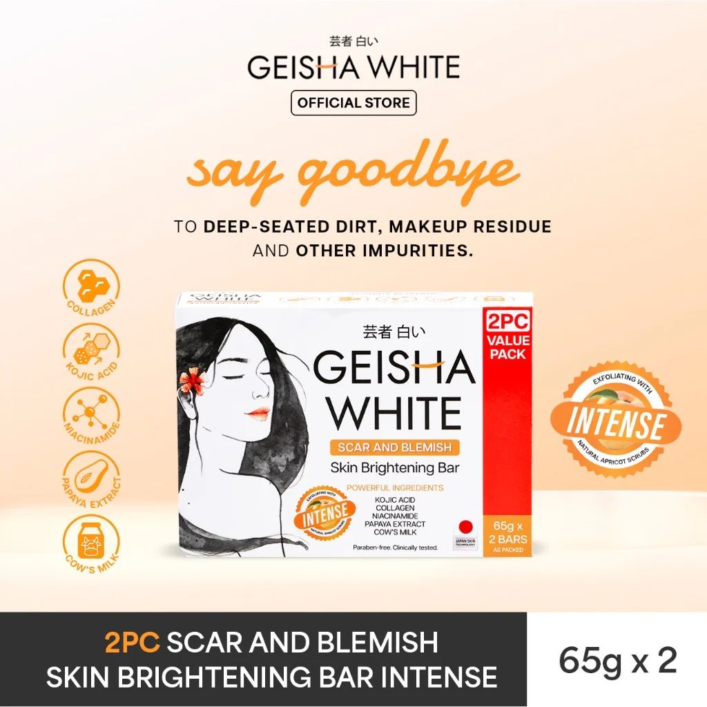 Geisha White Skin Brightening Bar Intense 65g x 2 - Golden Buffalo Grocery Store