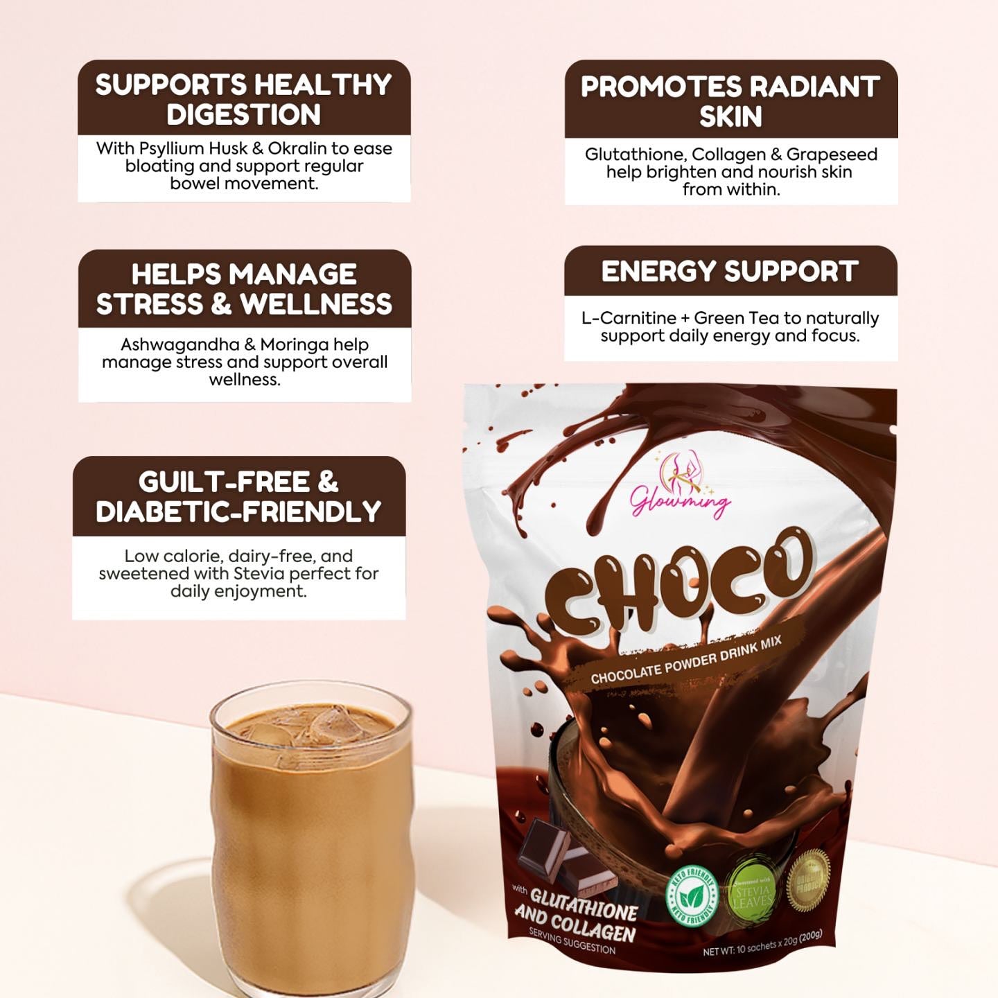 Glowing Shape Detox - Choco - Golden Buffalo Grocery Store