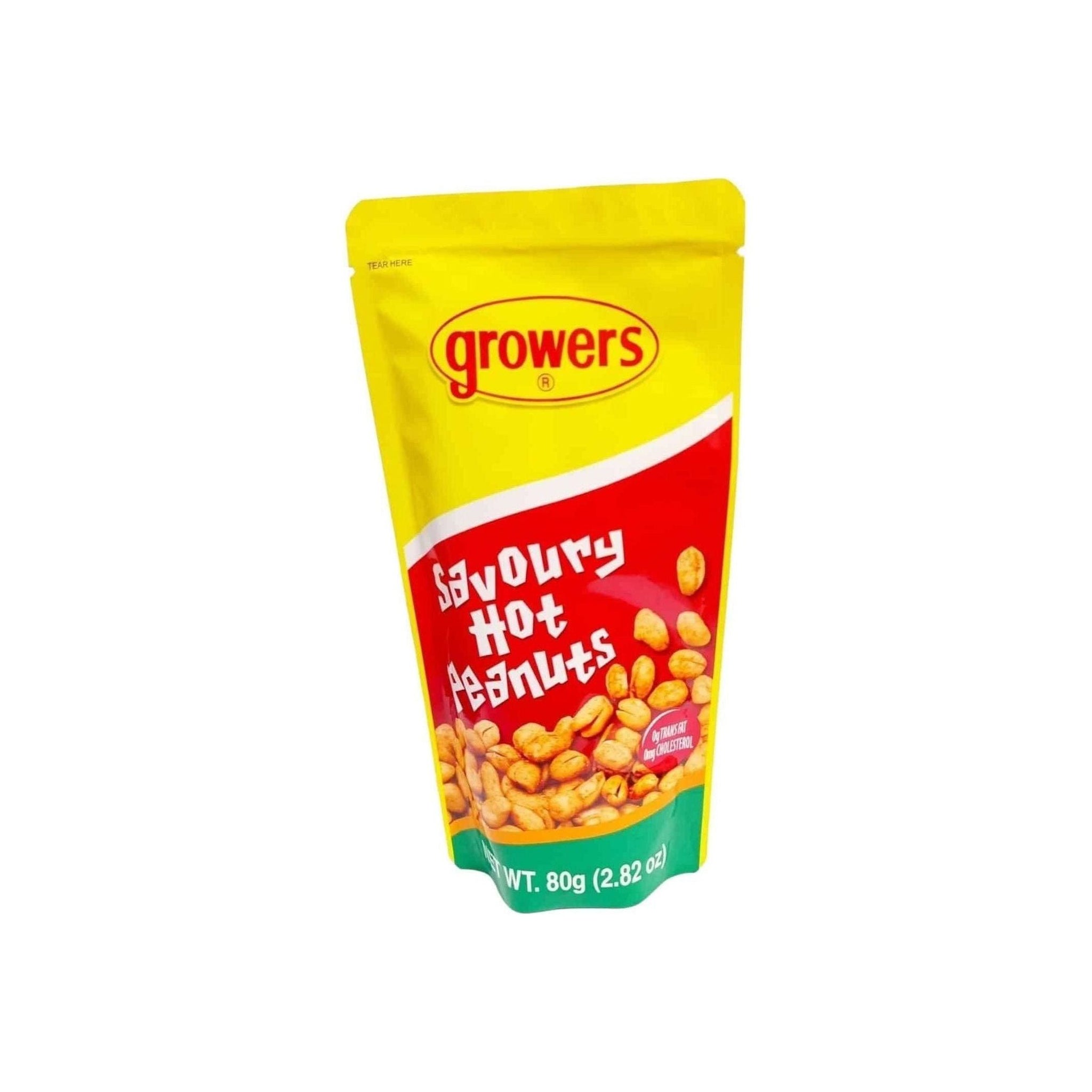 Growers Savoury Hot Garlic Peanut 80g - Golden Buffalo Grocery Store