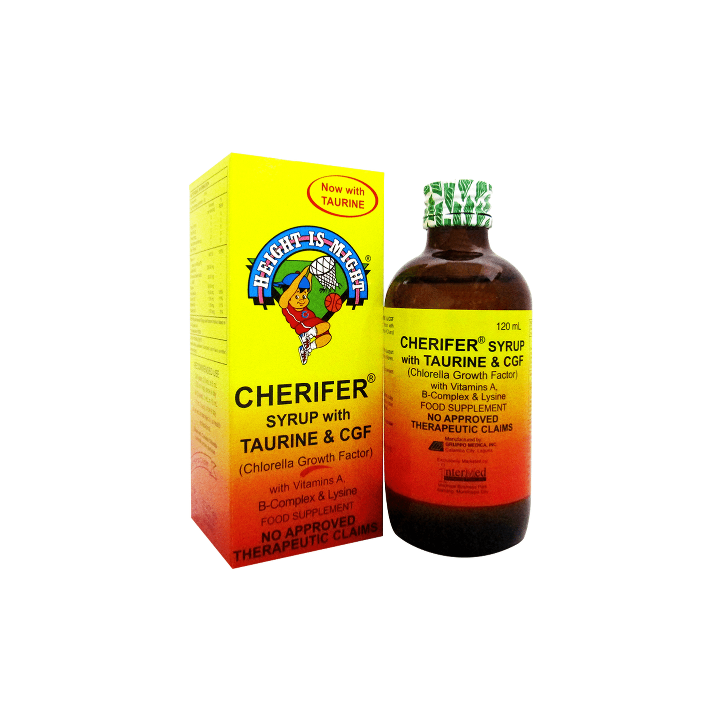 Height is Might Cherifer Syrup with Taurine & CGF 120ml - Golden Buffalo Grocery Store