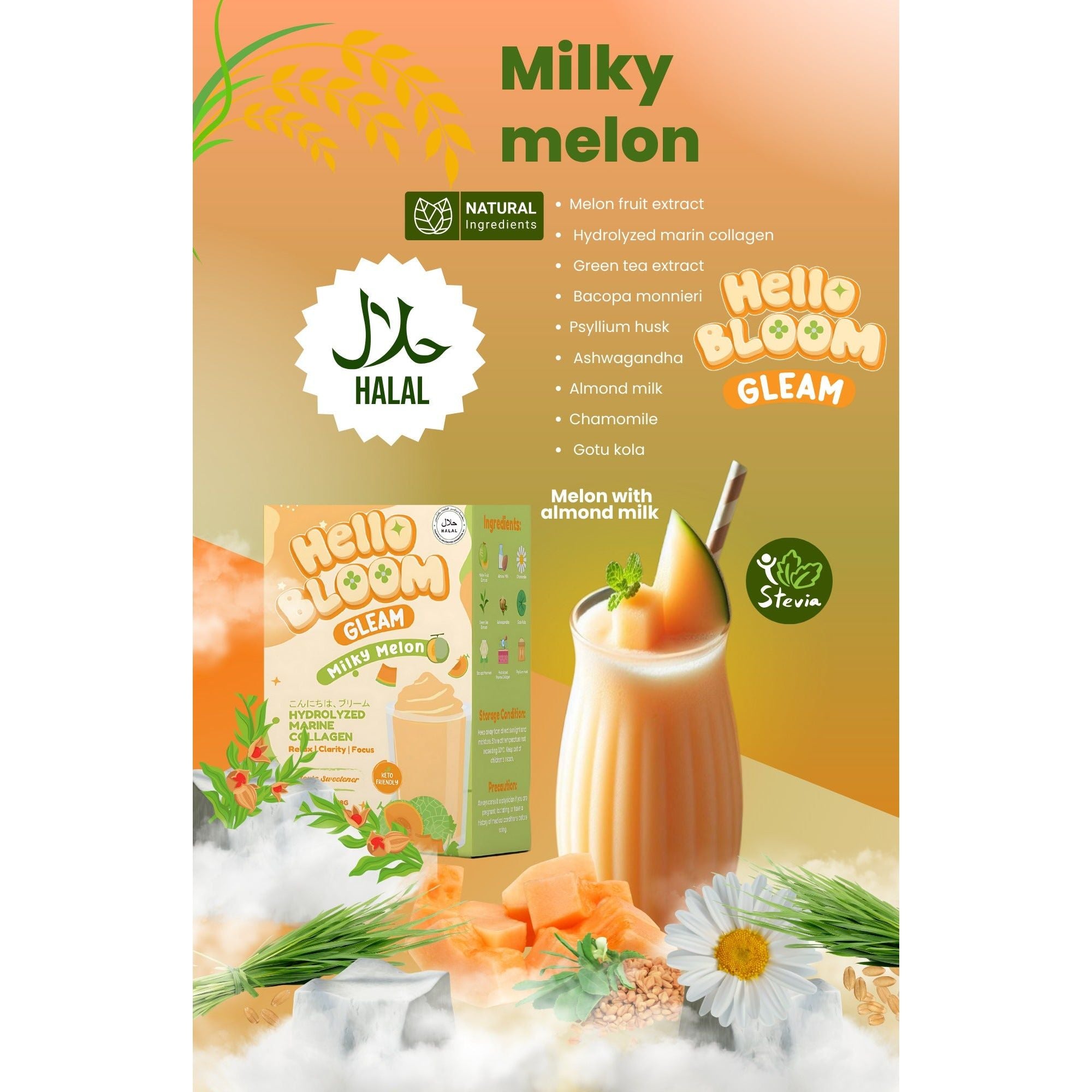 Hello Bloom Gleam Milky Melon - Golden Buffalo Grocery Store