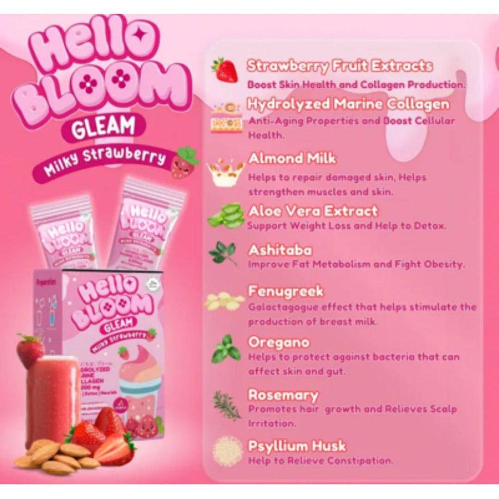 Hello Bloom Gleam Milky Strawberry - Golden Buffalo Grocery Store