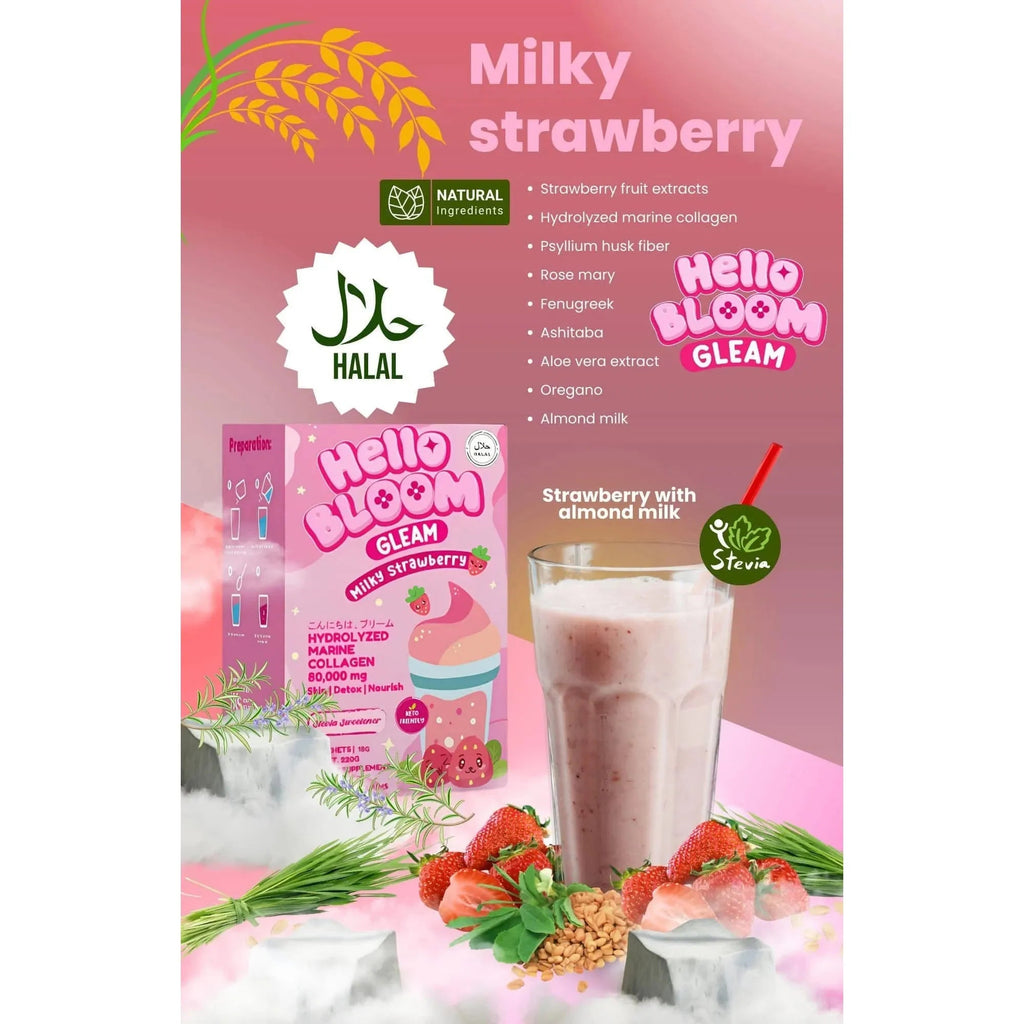 Hello Bloom Gleam Milky Strawberry - Golden Buffalo Grocery Store