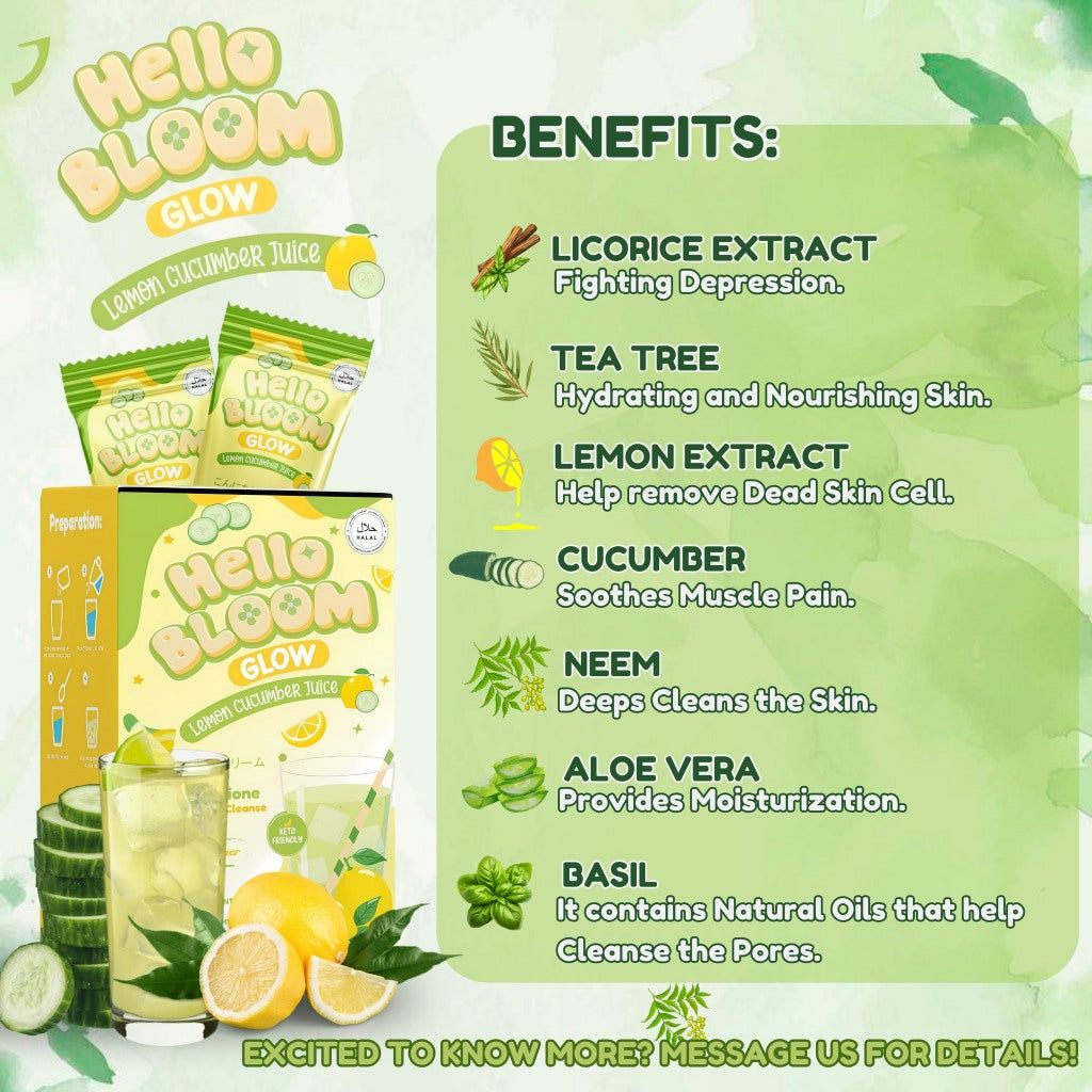 Hello Bloom Lemon Cucumber Juice - Golden Buffalo Grocery Store