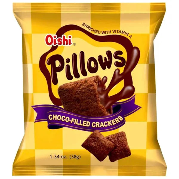 Oishi Pillows Chocolate Crackers 38g